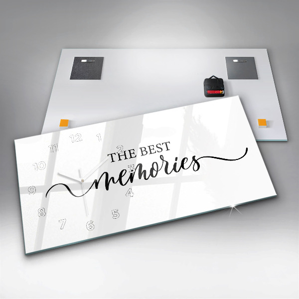 Horloge murale horizontale 'L''inscription Souvenirs'