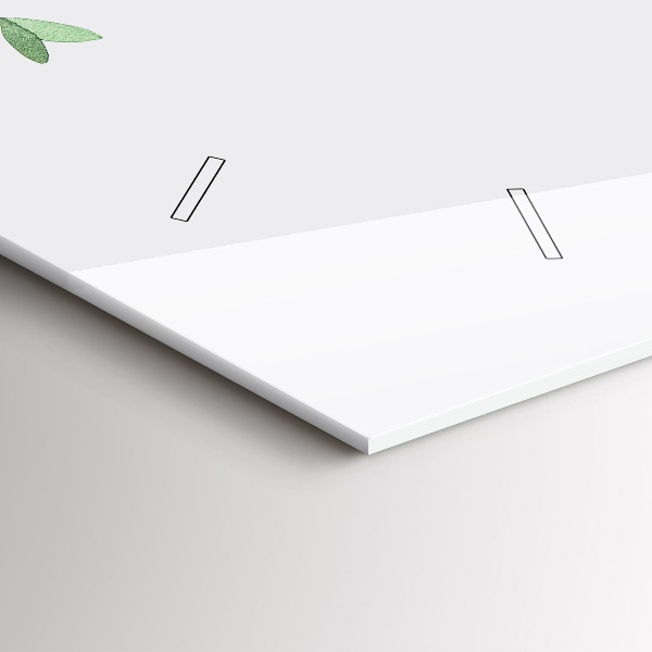 Horloge murale horizontale Feuilles de plantes