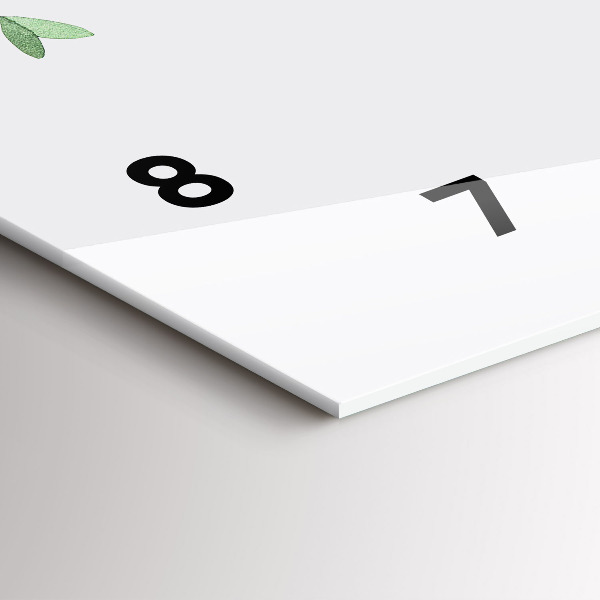 Horloge murale horizontale Feuilles de plantes