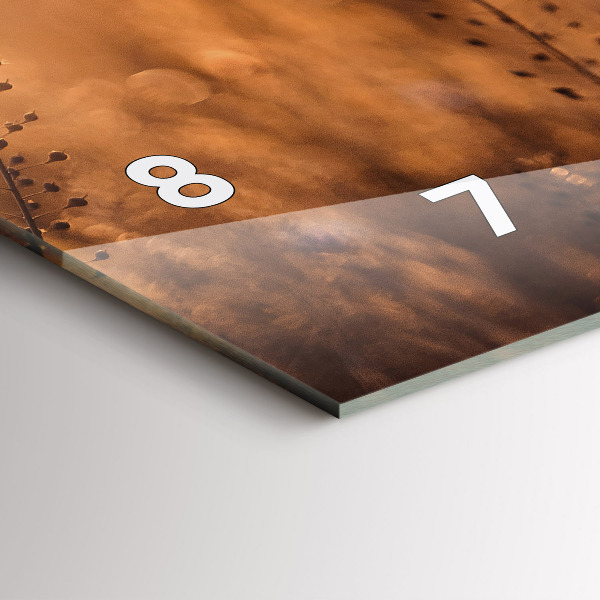 Horloge murale horizontale Lever de soleil sur le terrain