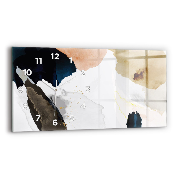 Horloge murale horizontale 'Taches d''abstraction'