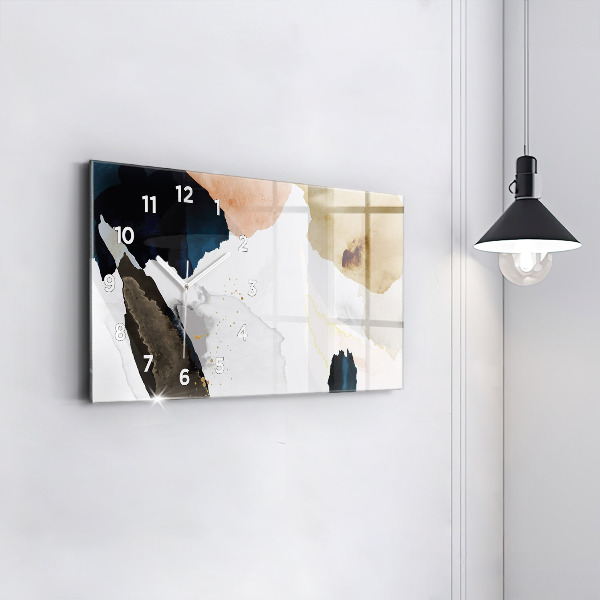 Horloge murale horizontale 'Taches d''abstraction'