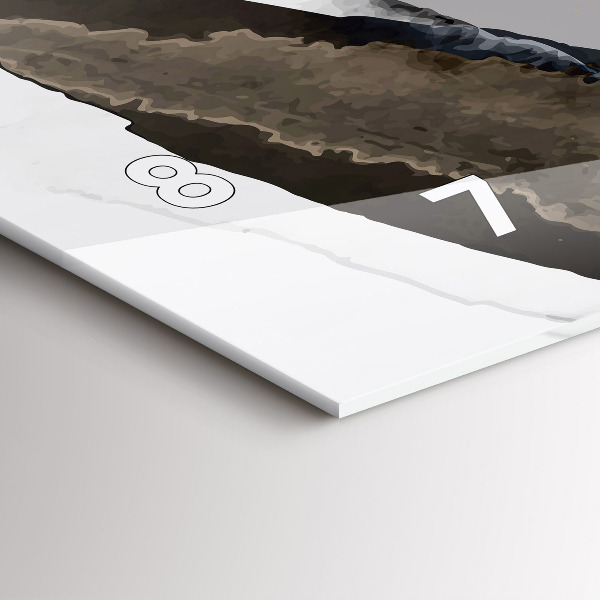 Horloge murale horizontale 'Taches d''abstraction'