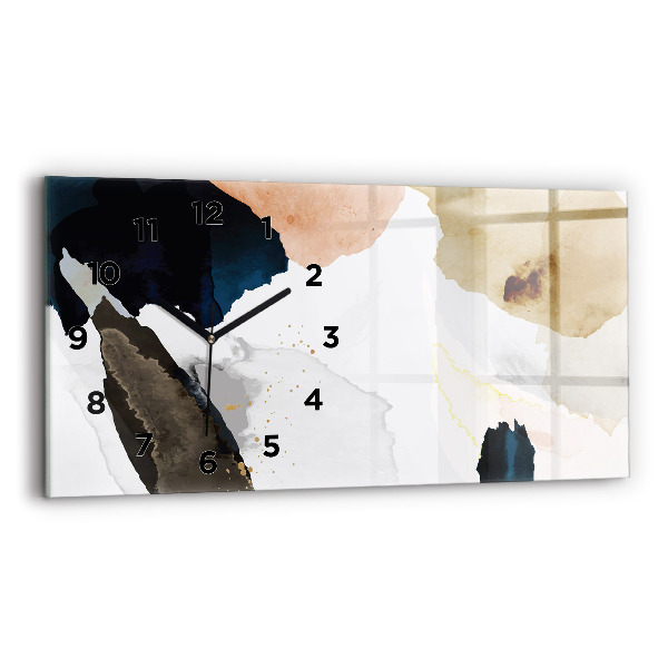 Horloge murale horizontale 'Taches d''abstraction'