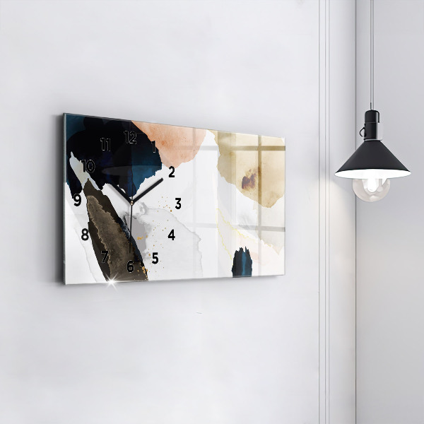 Horloge murale horizontale 'Taches d''abstraction'
