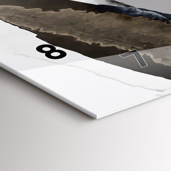 Horloge murale horizontale 'Taches d''abstraction'