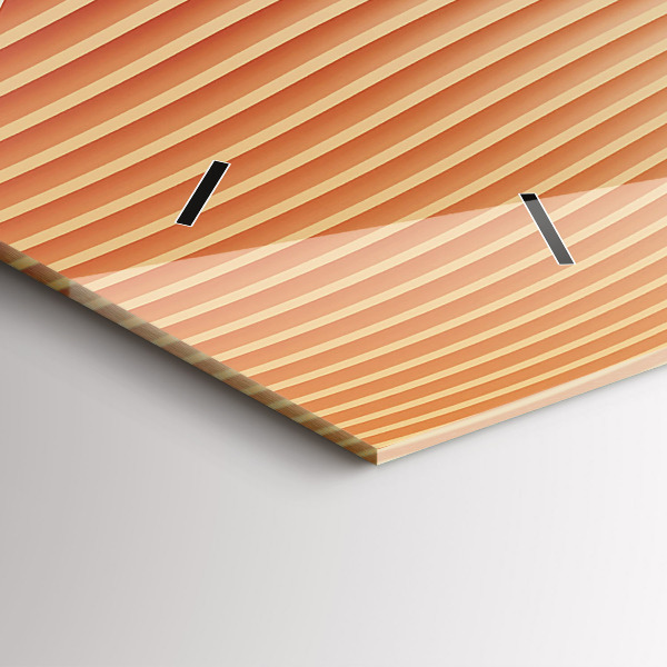 Horloge murale horizontale Motif abstrait de vagues