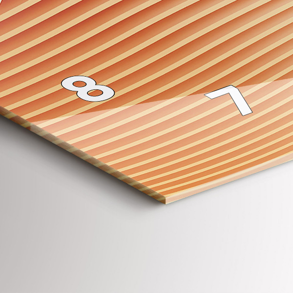 Horloge murale horizontale Motif abstrait de vagues