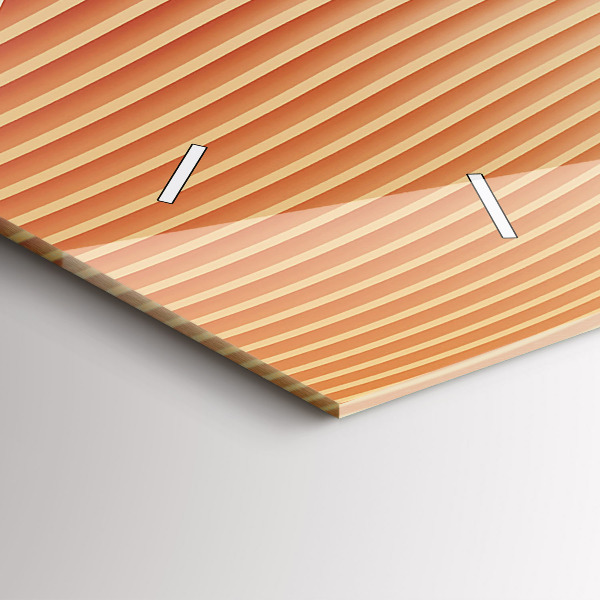 Horloge murale horizontale Motif abstrait de vagues