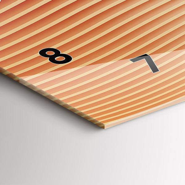 Horloge murale horizontale Motif abstrait de vagues