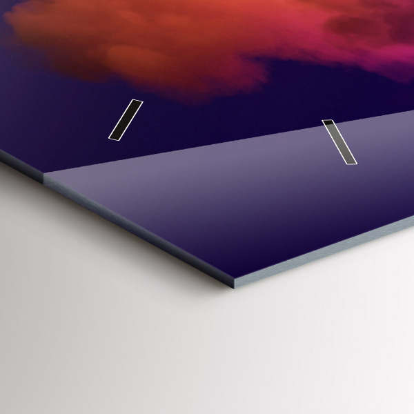 Horloge murale horizontale Résumé de fumée 3D