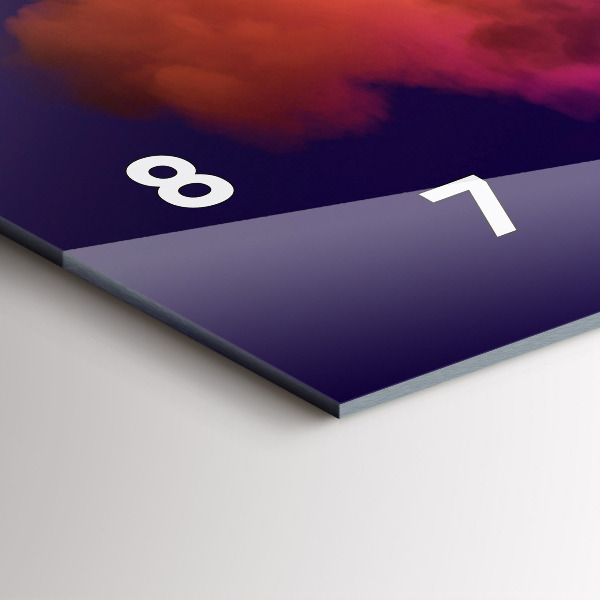 Horloge murale horizontale Résumé de fumée 3D