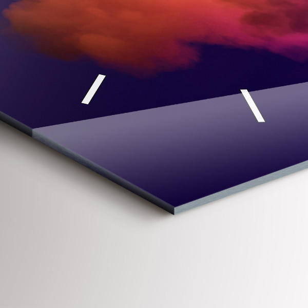 Horloge murale horizontale Résumé de fumée 3D