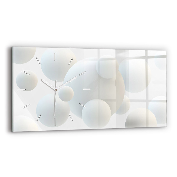 Horloge murale horizontale Boules abstraites