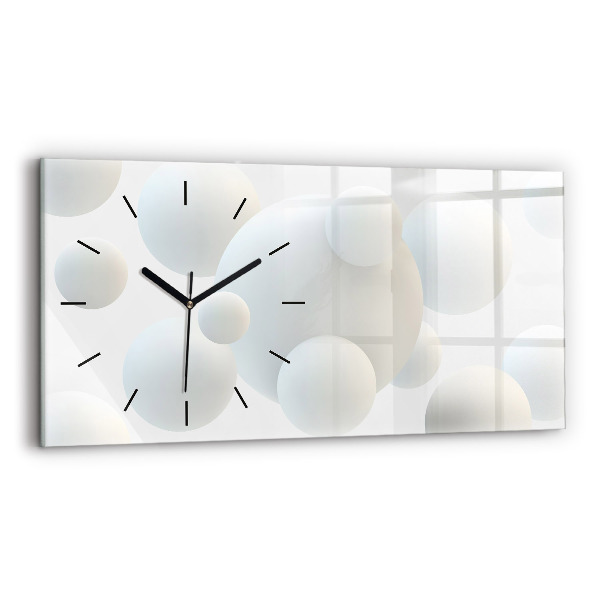 Horloge murale horizontale Boules abstraites