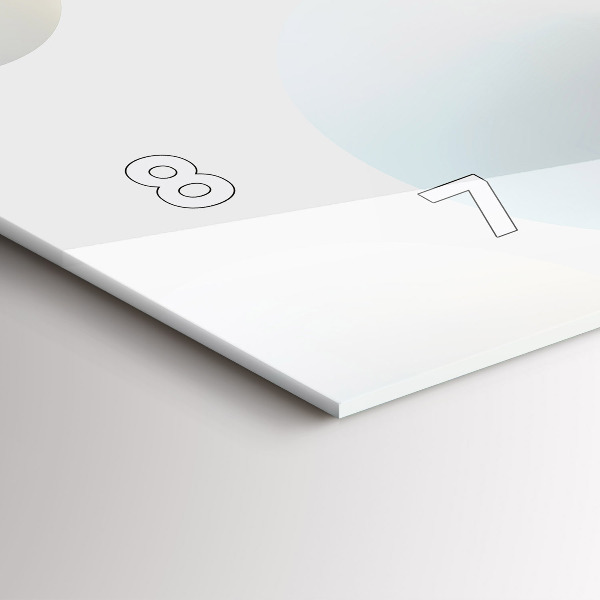 Horloge murale horizontale Boules abstraites