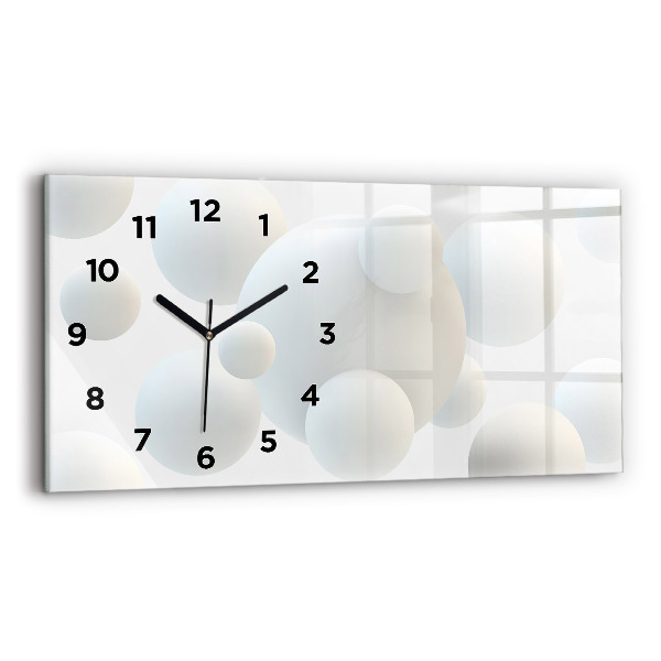 Horloge murale horizontale Boules abstraites