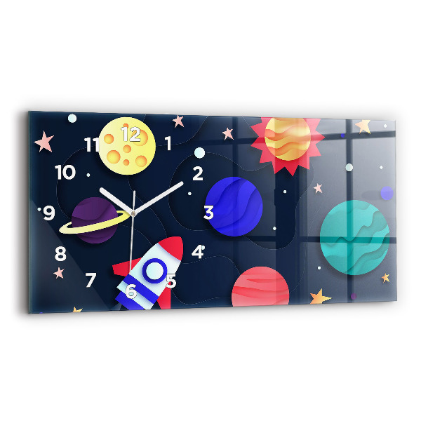 Horloge murale horizontale Espace enfants