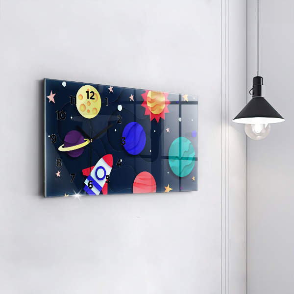 Horloge murale horizontale Espace enfants