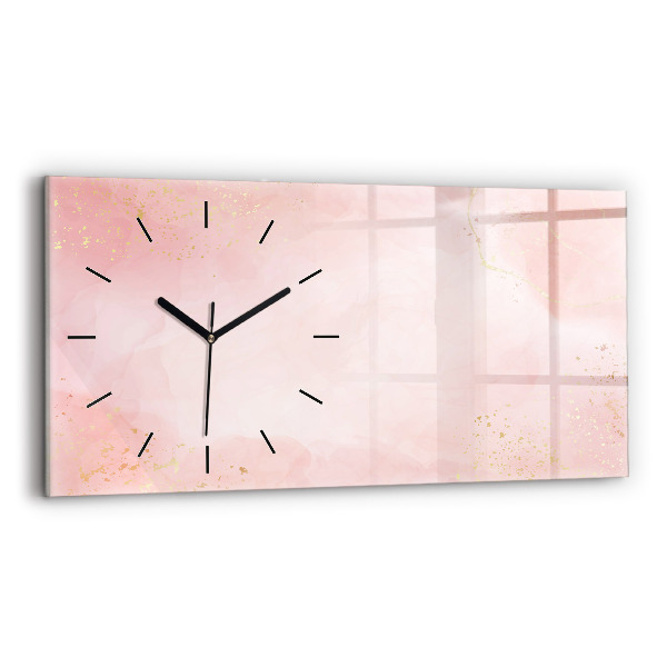 Horloge murale horizontale marbre rose