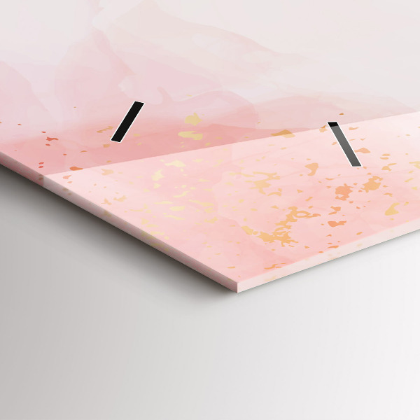 Horloge murale horizontale marbre rose