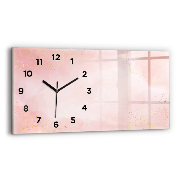 Horloge murale horizontale marbre rose
