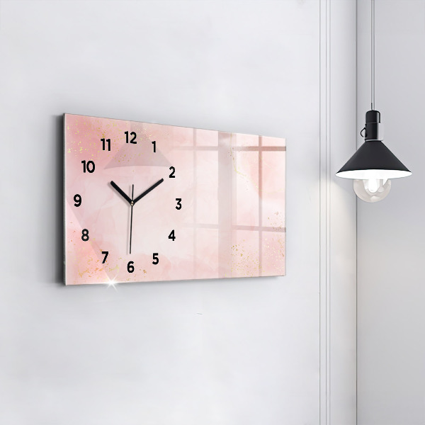 Horloge murale horizontale marbre rose