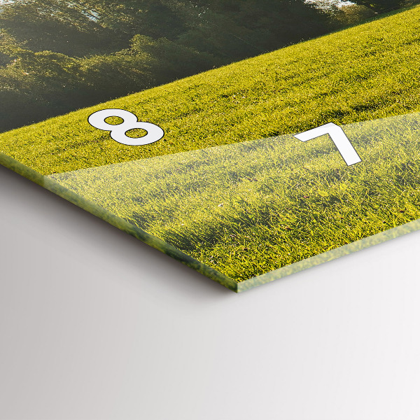 Horloge murale horizontale Montagnes et champs