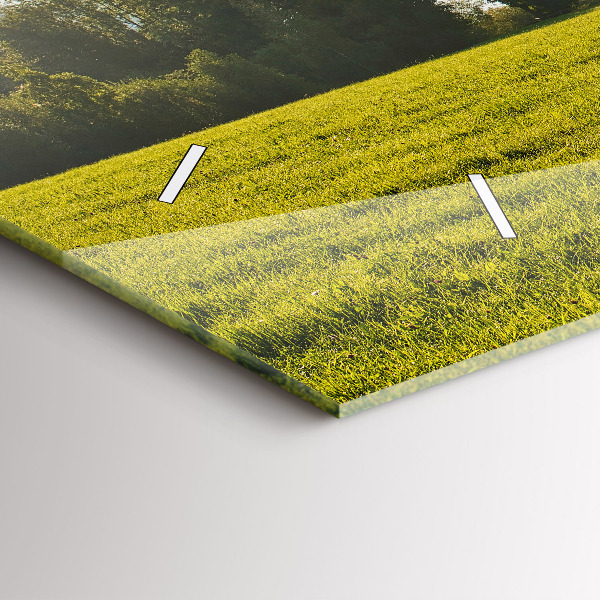 Horloge murale horizontale Montagnes et champs