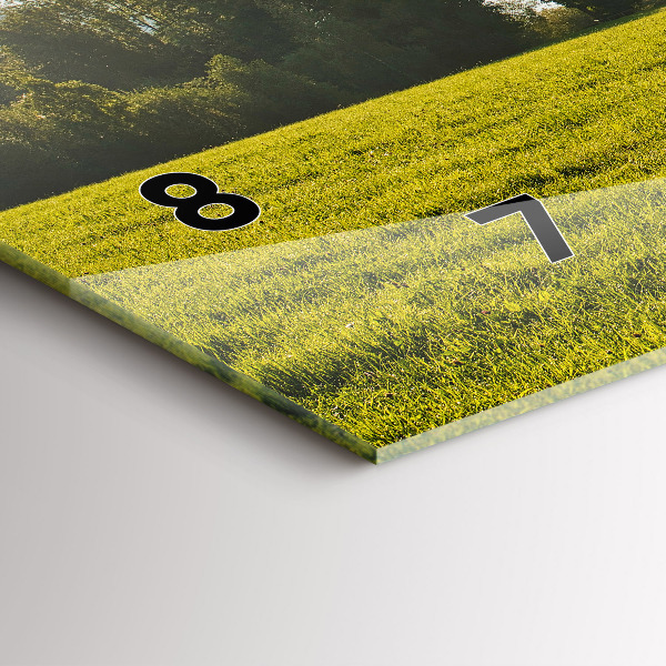 Horloge murale horizontale Montagnes et champs