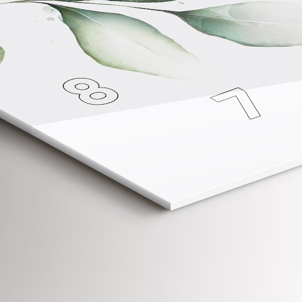 Horloge murale horizontale 'Feuilles d''abstraction'