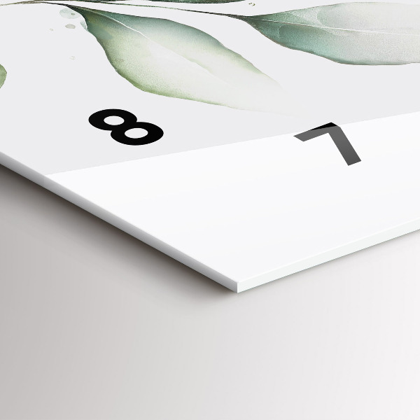 Horloge murale horizontale 'Feuilles d''abstraction'