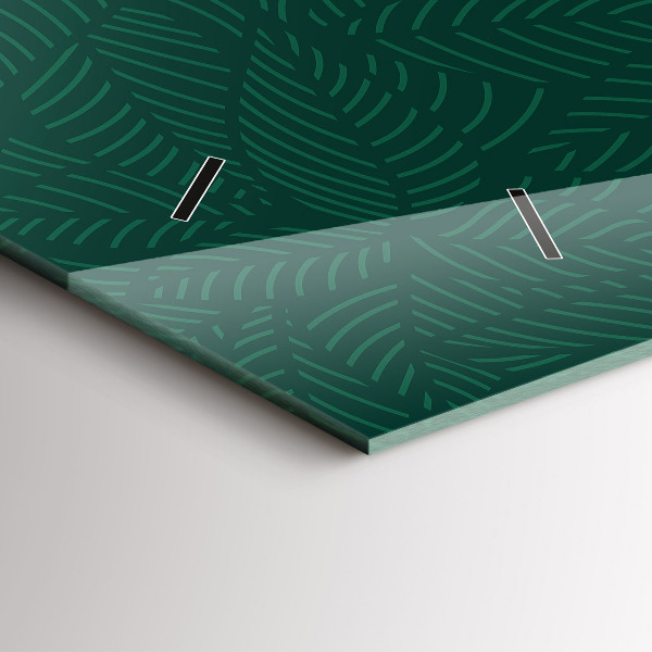 Horloge murale horizontale Motif de feuille