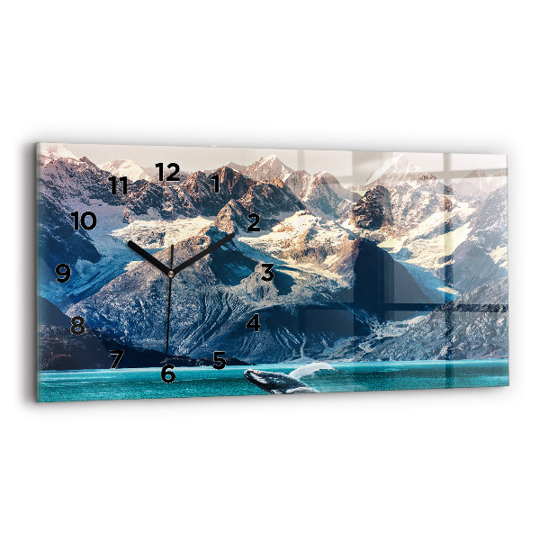 Horloge murale horizontale Eau de baleine