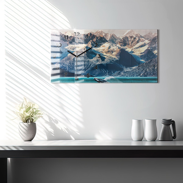 Horloge murale horizontale Eau de baleine