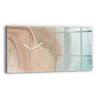 Horloge murale horizontale Abstraction des vagues