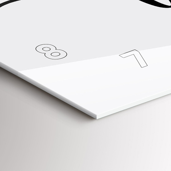 Horloge murale horizontale 'La famille d''inscriptions'