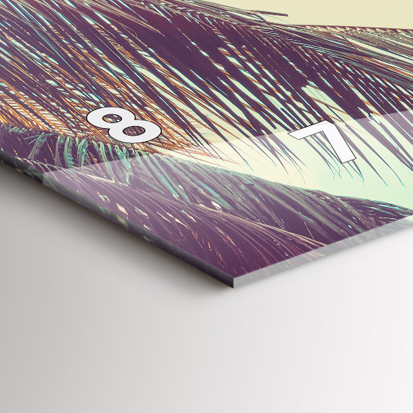 Horloge murale horizontale Palmiers tropicaux