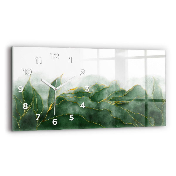 Horloge murale horizontale 'Feuilles d''abstraction'
