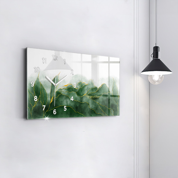 Horloge murale horizontale 'Feuilles d''abstraction'