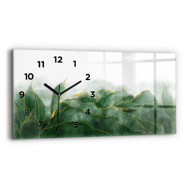 Horloge murale horizontale 'Feuilles d''abstraction'