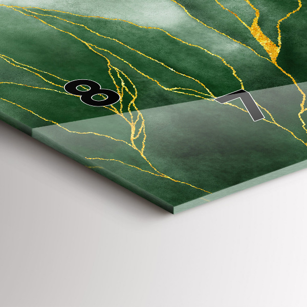 Horloge murale horizontale 'Feuilles d''abstraction'