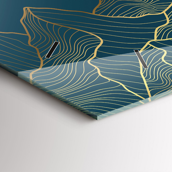 Horloge murale horizontale Croquis des montagnes