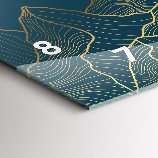 Horloge murale horizontale Croquis des montagnes