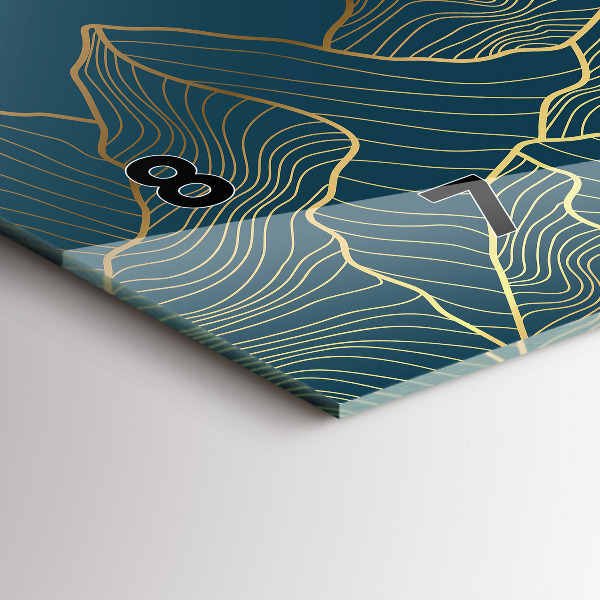 Horloge murale horizontale Croquis des montagnes