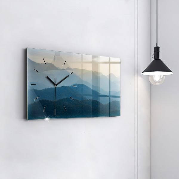 Horloge murale horizontale Paysage abstrait