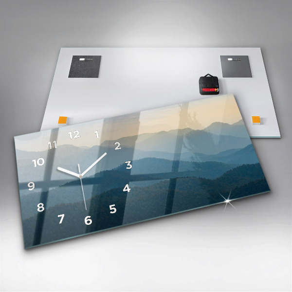 Horloge murale horizontale Paysage abstrait