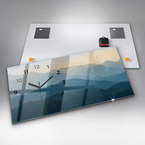 Horloge murale horizontale Paysage abstrait