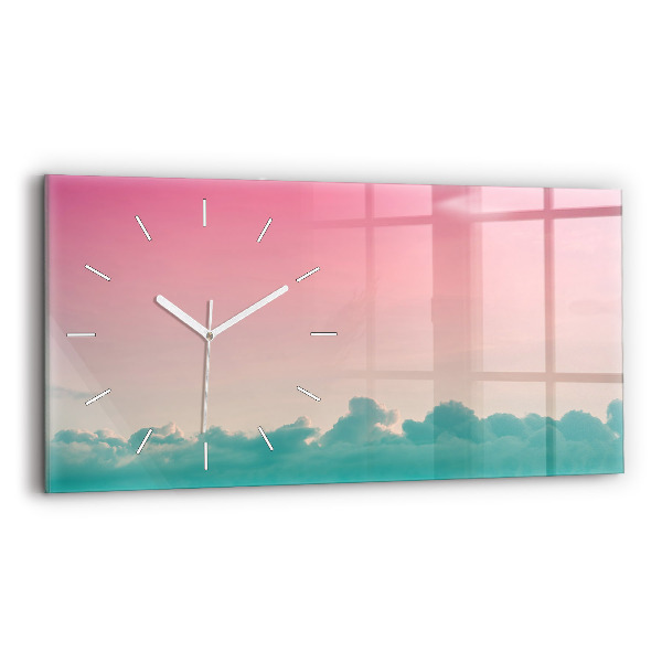 Horloge murale horizontale Ciel dégradé