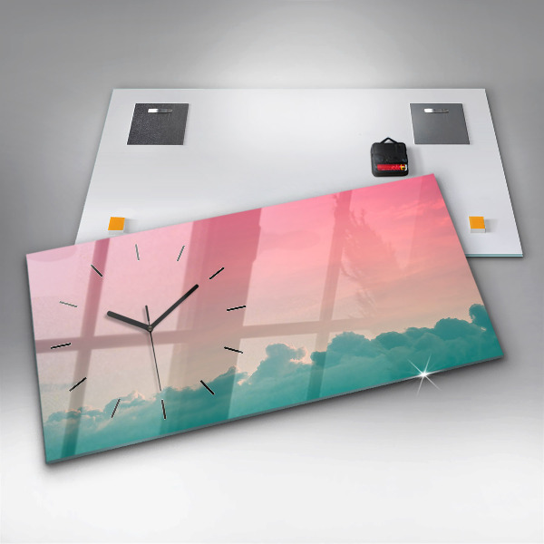Horloge murale horizontale Ciel dégradé